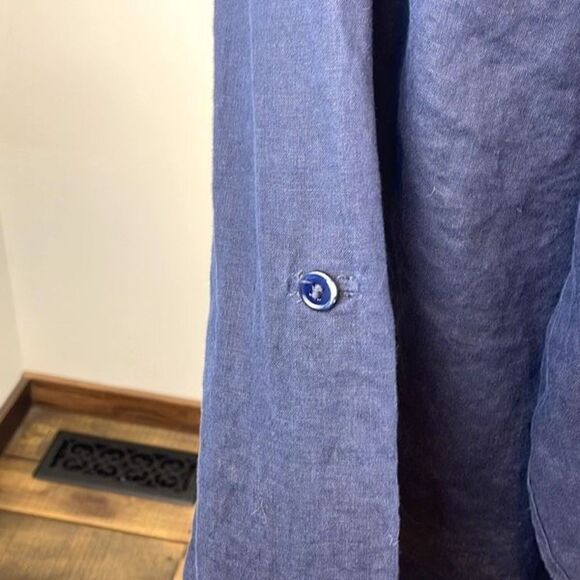 Your Sixth Sense 100% Linen Cardigan Navy - Picture 3 of 7